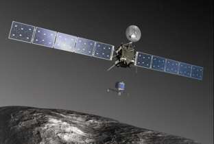 Philae landing on comet